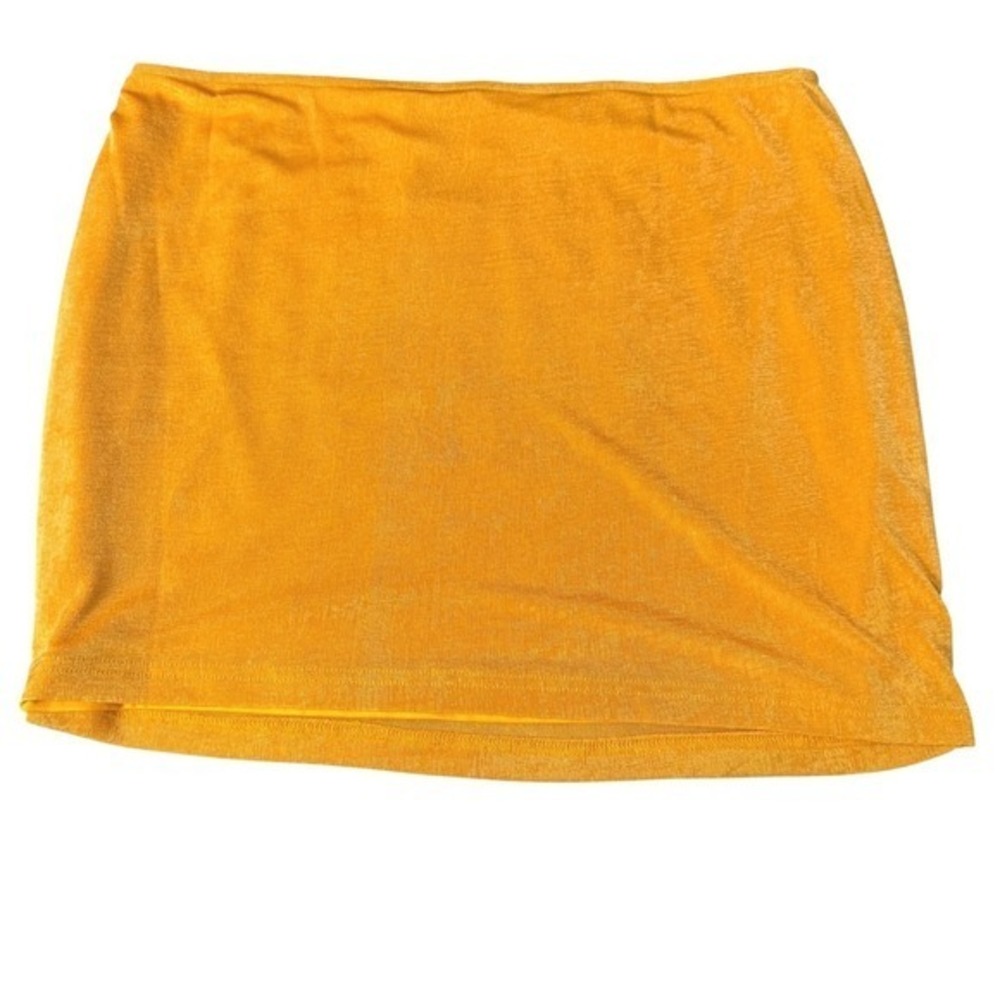Sabo Myri Skirt NWT Womens Size XL Gold Yellow Stretch Mini Lined Euro Summer - Picture 6 of 11
